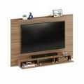 Laminor Wall Mounted TV Unit with Decor & Media Storage (Exotic Teak) - front_view