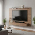 Laminor Wall Mounted TV Unit with Decor & Media Storage (Exotic Teak) - top_view