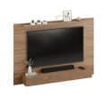 Laminor Wall Mounted TV Unit with Decor & Media Storage (Exotic Teak) - left_view