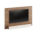 Laminor Wall Mounted TV Unit with Decor & Media Storage (Exotic Teak & White) - right_view