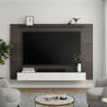 Laminor Wall Mounted TV Unit with Decor & Media Storage (Wenge & White) - photo