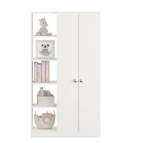 Elora Wardrobe for Kids Clothes/Toys/Books (White)