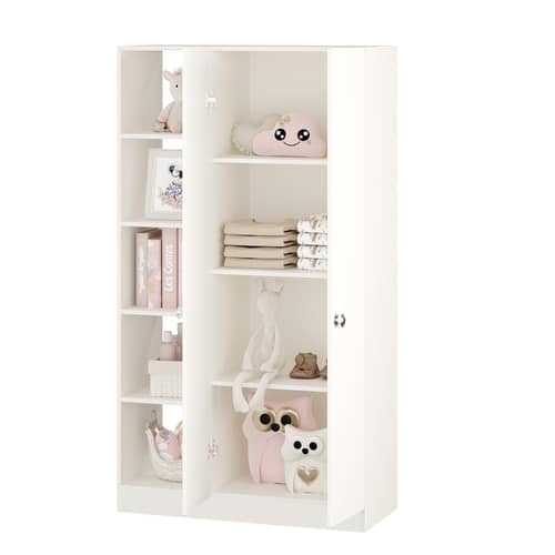 Elora Wardrobe for Kids Clothes/Toys/Books (White)