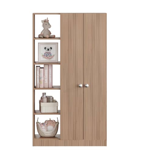 Elora Wardrobe for Kids, Baby Almirah for Clothes, Baby Storage Organizer, Cupboard for Clothes, Kids Wardrobe for Clothes/Toys/Books (Exotic Teak)