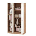 Elora Wardrobe for Kids for Clothes/Toys/Books (Exotic Teak & White) - front_view