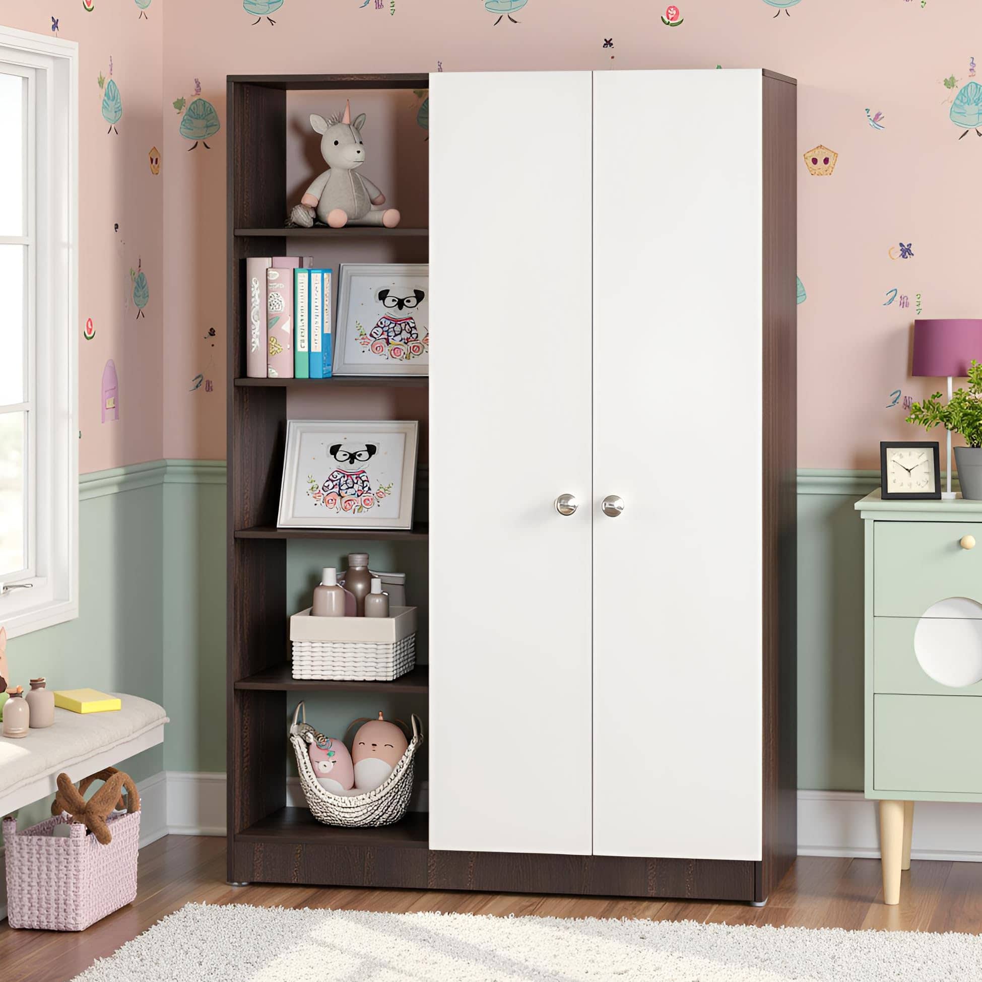Elora Wardrobe for Kids (Wenge & White)