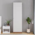 Fanciable Engineered Wood 1 Door Wardrobe Almirah for Clothes | White - photo