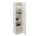 Fanciable Engineered Wood 1 Door Wardrobe Almirah for Clothes | White - top_view
