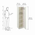 Fanciable Engineered Wood 1 Door Wardrobe Almirah for Clothes | White - rear_view
