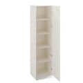 Fanciable Engineered Wood 1 Door Wardrobe Almirah for Clothes | White - left_view