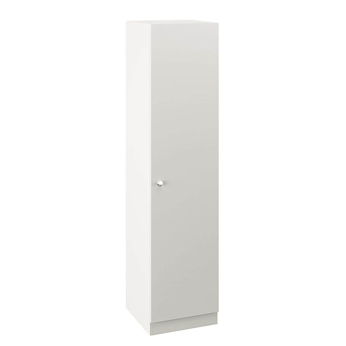 Fanciable Engineered Wood 1 Door Wardrobe Almirah for Clothes | White - right_view