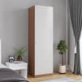 Fanciable Engineering Wood Wardrobe Almirah for Clothes with 1 Door (Exotic Teak & White) - front_view