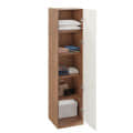Fanciable Engineering Wood Wardrobe Almirah for Clothes with 1 Door (Exotic Teak & White) - top_view