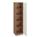 Fanciable Engineering Wood Wardrobe Almirah for Clothes with 1 Door (Exotic Teak & White) - left_view