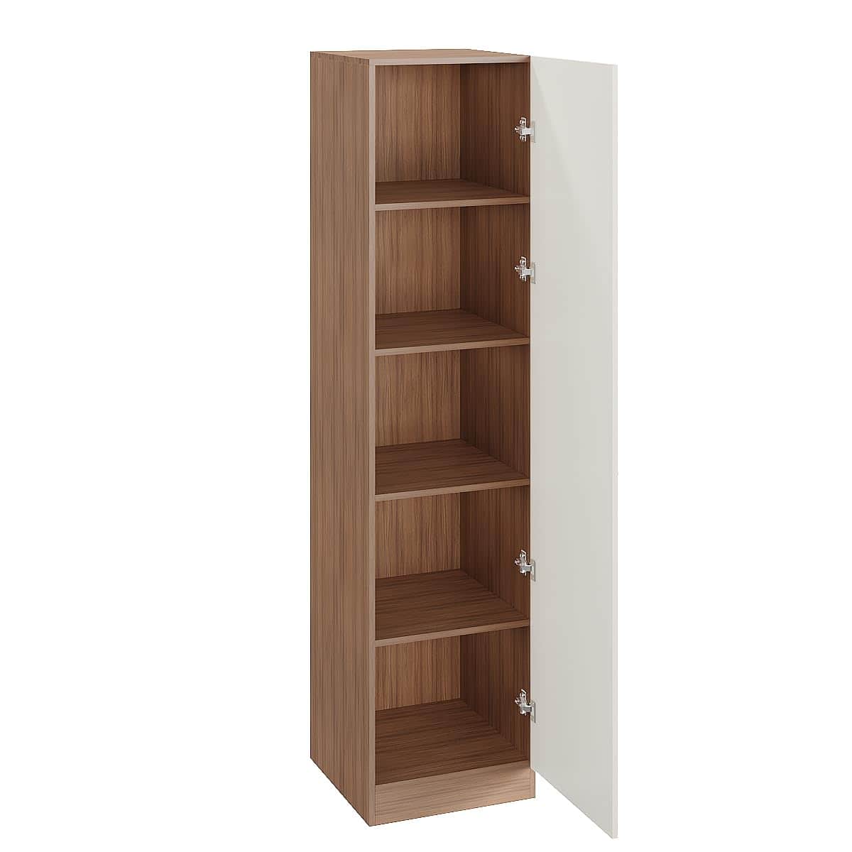 Fanciable Engineering Wood Wardrobe Almirah for Clothes with 1 Door (Exotic Teak & White) - left_view