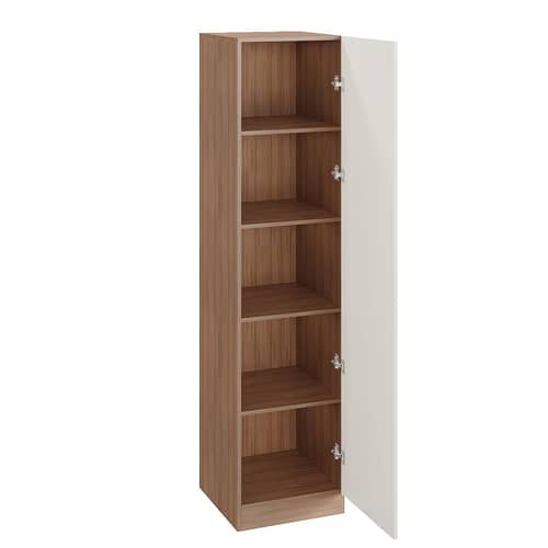Fanciable Engineering Wood Wardrobe Almirah for Clothes with 1 Door (Exotic Teak & White)