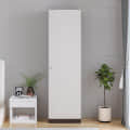 Fanciable Engineering Wood Wardrobe Almirah for Clothes with 1 Door | (Wenge & White) - photo