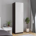 Fanciable Engineering Wood Wardrobe Almirah for Clothes with 1 Door | (Wenge & White) - front_view