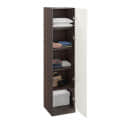 Fanciable Engineering Wood Wardrobe Almirah for Clothes with 1 Door | (Wenge & White) - top_view