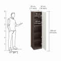Fanciable Engineering Wood Wardrobe Almirah for Clothes with 1 Door | (Wenge & White) - rear_view