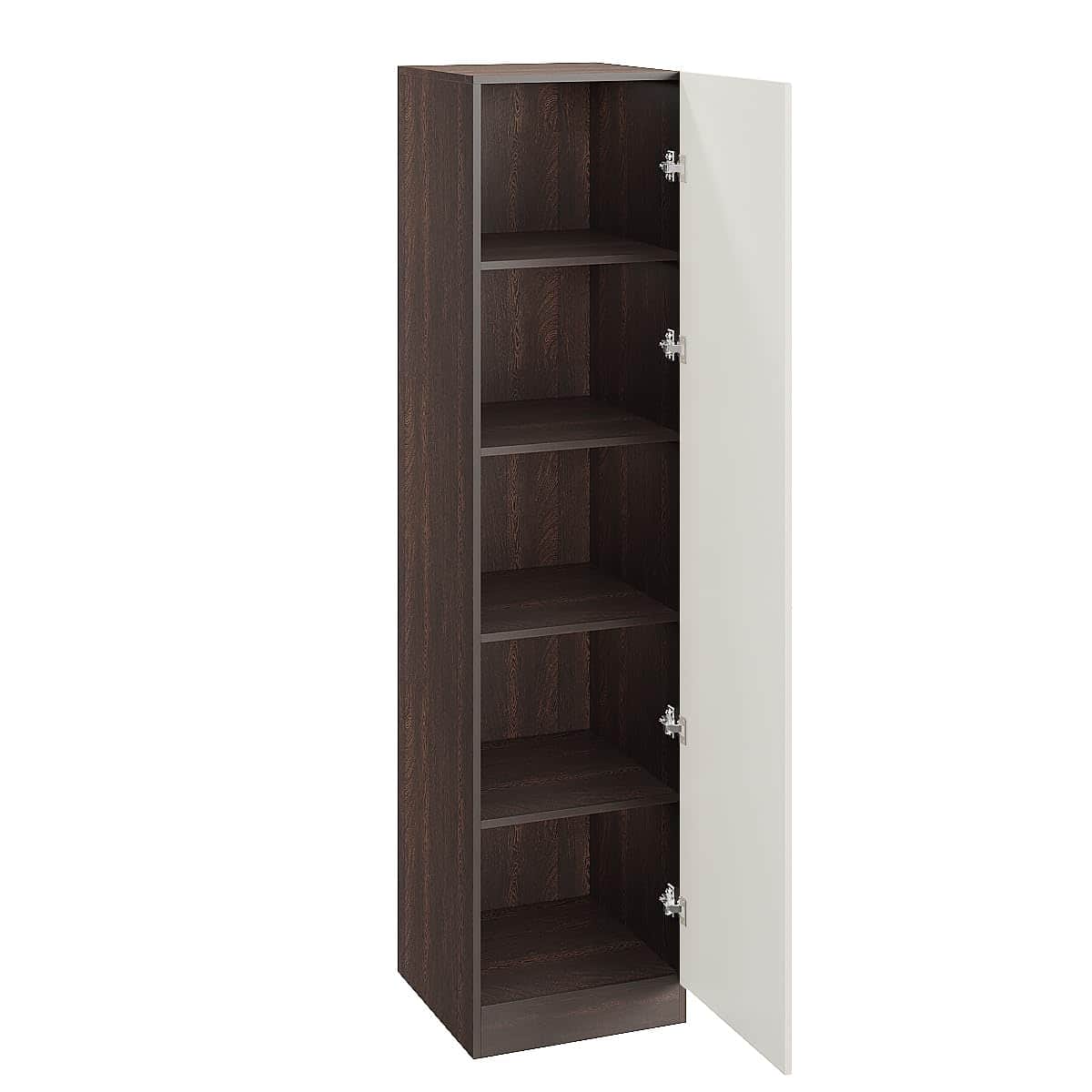 Fanciable Engineering Wood Wardrobe Almirah for Clothes with 1 Door | (Wenge & White) - right_view