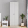 Fanciable Engineering Wood 2 Door Wardrobe Almirah for Clothes (White) - photo