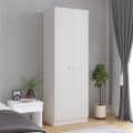 Fanciable Engineering Wood 2 Door Wardrobe Almirah for Clothes (White) - front_view