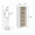 Fanciable Engineering Wood 2 Door Wardrobe Almirah for Clothes (White) - rear_view