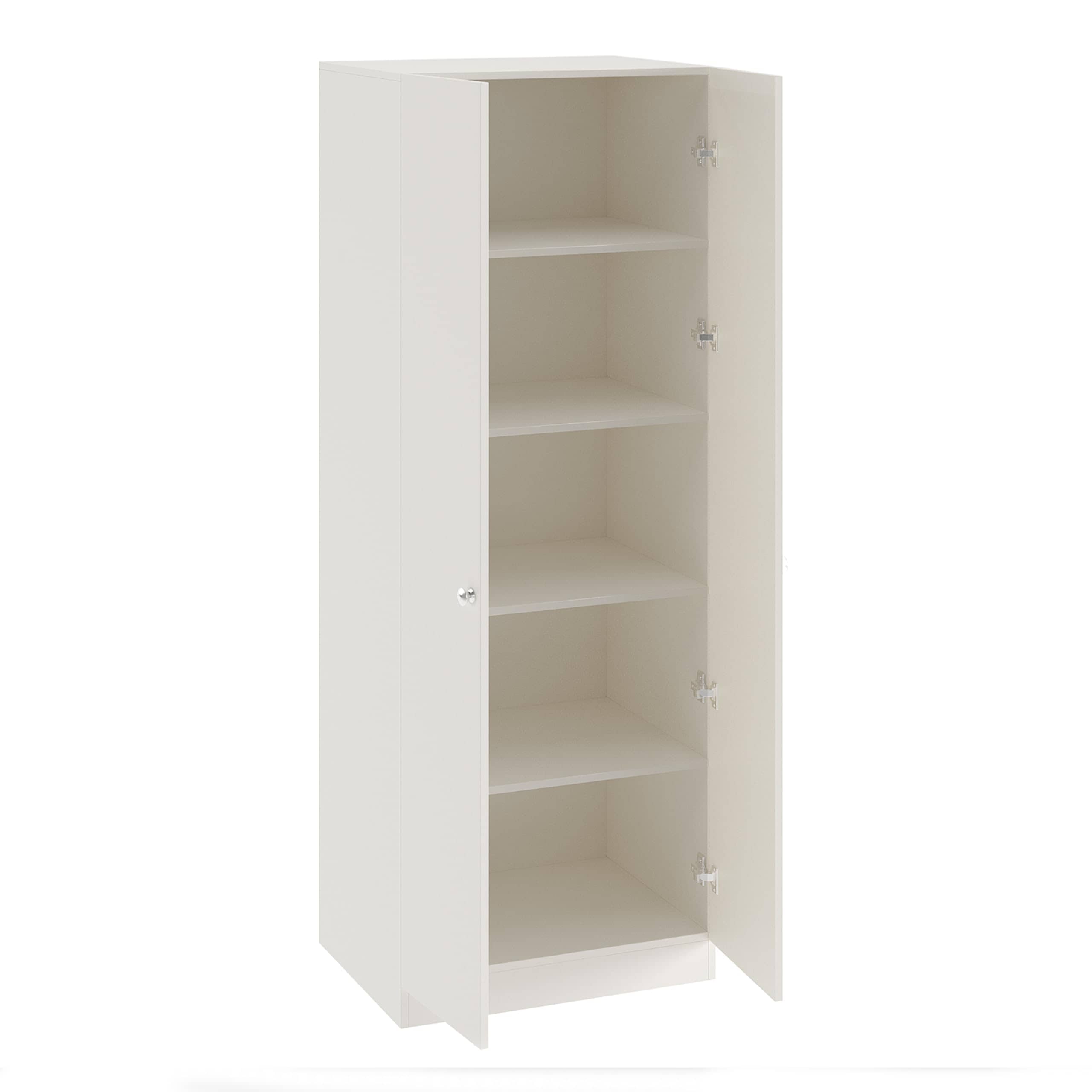 Fanciable Engineering Wood 2 Door Wardrobe Almirah for Clothes (White)