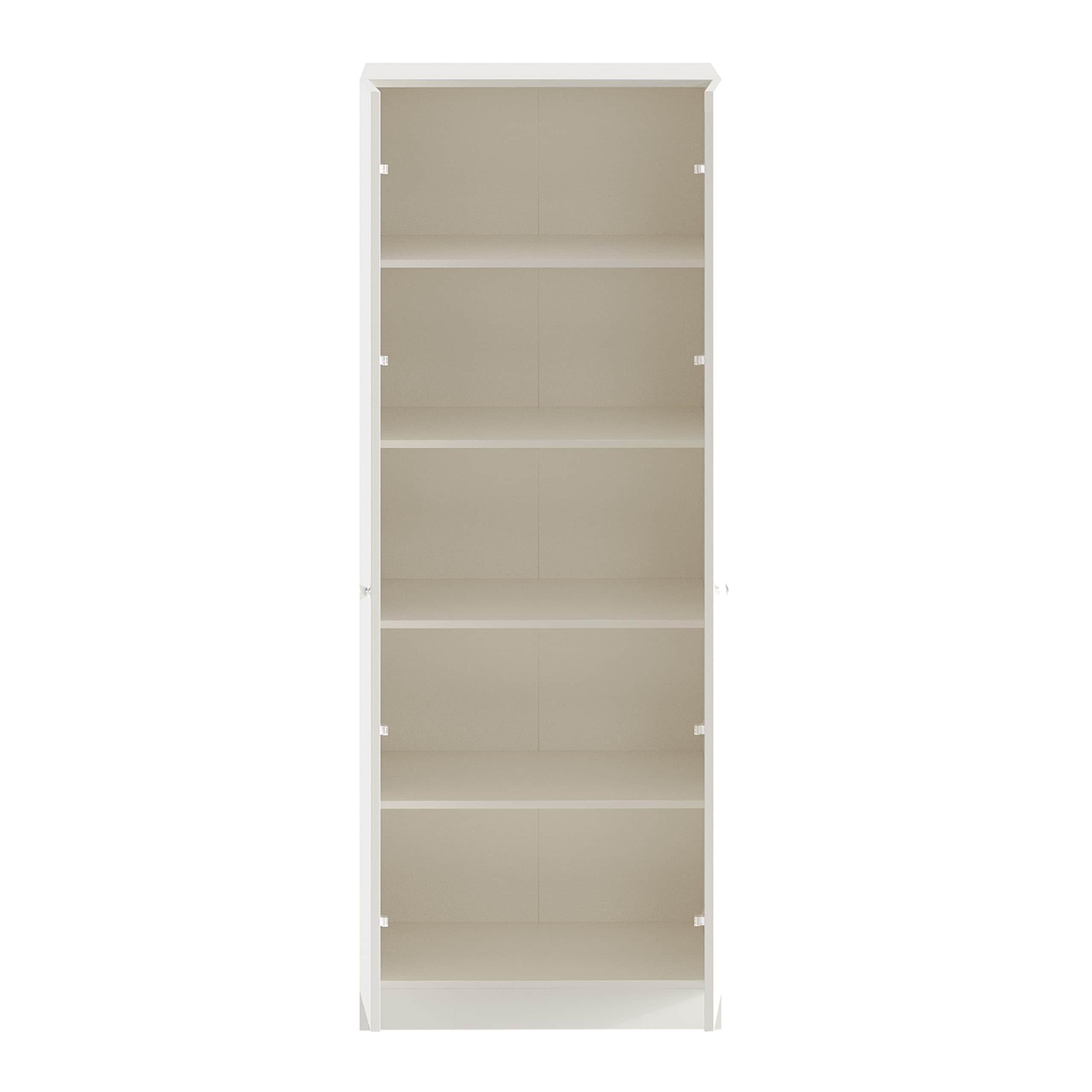 Fanciable Engineering Wood 2 Door Wardrobe Almirah for Clothes (White) - right_view