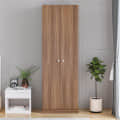 Fanciable Engineering Wood 2 Door Wardrobe Almirah for Clothes (Exotic Teak) - photo