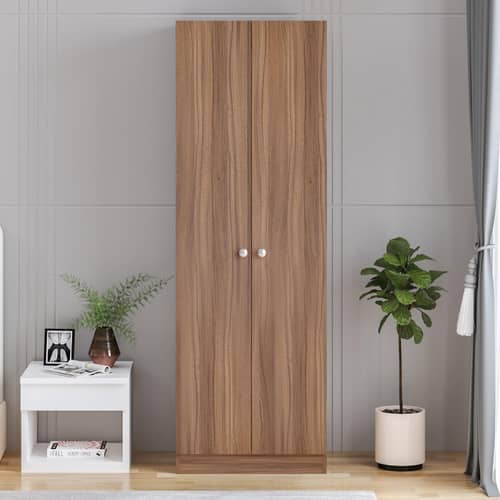 Fanciable Engineering Wood 2 Door Wardrobe Almirah for Clothes (Exotic Teak)