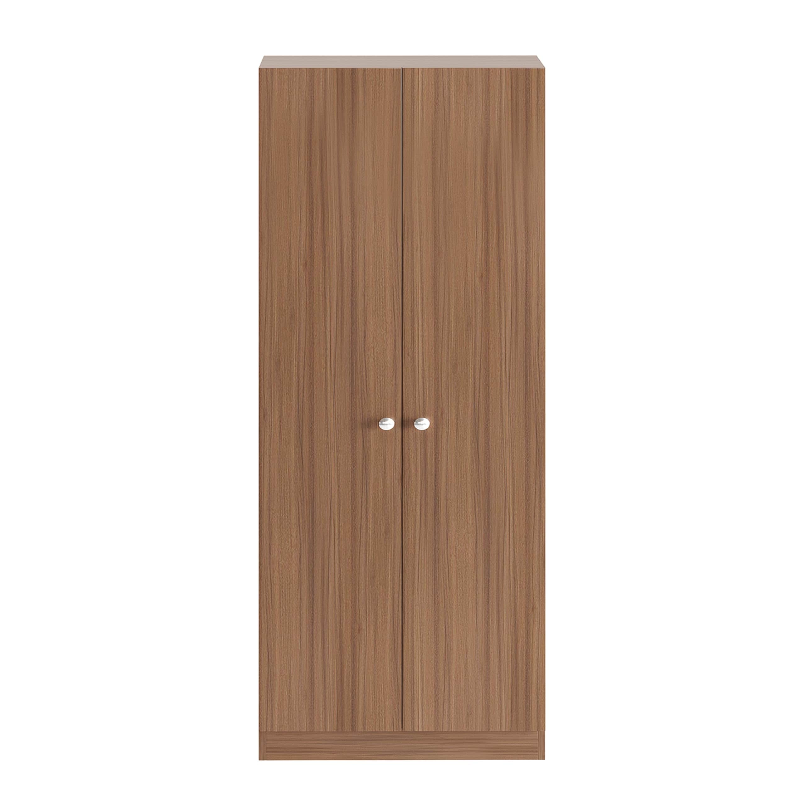Fanciable Engineering Wood 2 Door Wardrobe Almirah for Clothes (Exotic Teak) - left_view