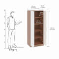 Fanciable Engineering Wood 2 Door Wardrobe Almirah for Clothes (Exotic Teak & White) - rear_view