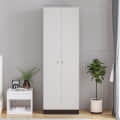 Fanciable Engineering Wood 2 Door Wardrobe Almirah for Clothes (Wenge & White) - photo