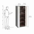Fanciable Engineering Wood 2 Door Wardrobe Almirah for Clothes (Wenge & White) - rear_view