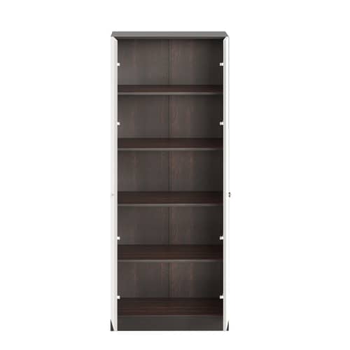 Fanciable Engineering Wood 2 Door Wardrobe Almirah for Clothes (Wenge & White)