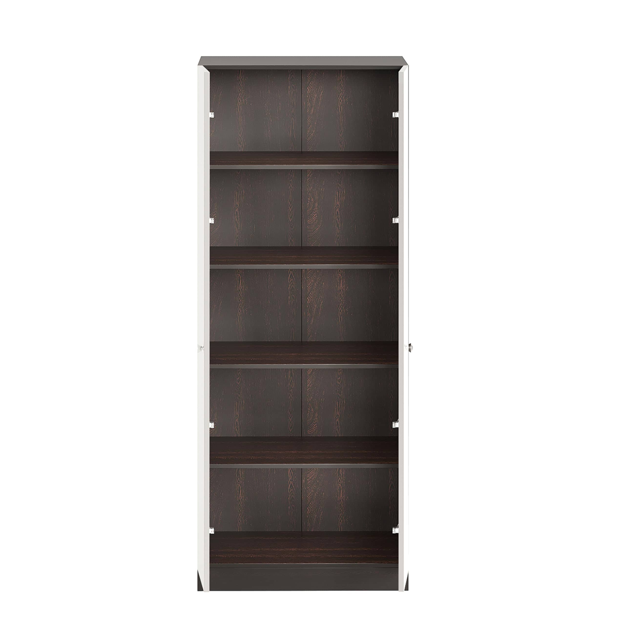 Fanciable Engineering Wood 2 Door Wardrobe Almirah for Clothes (Wenge & White)