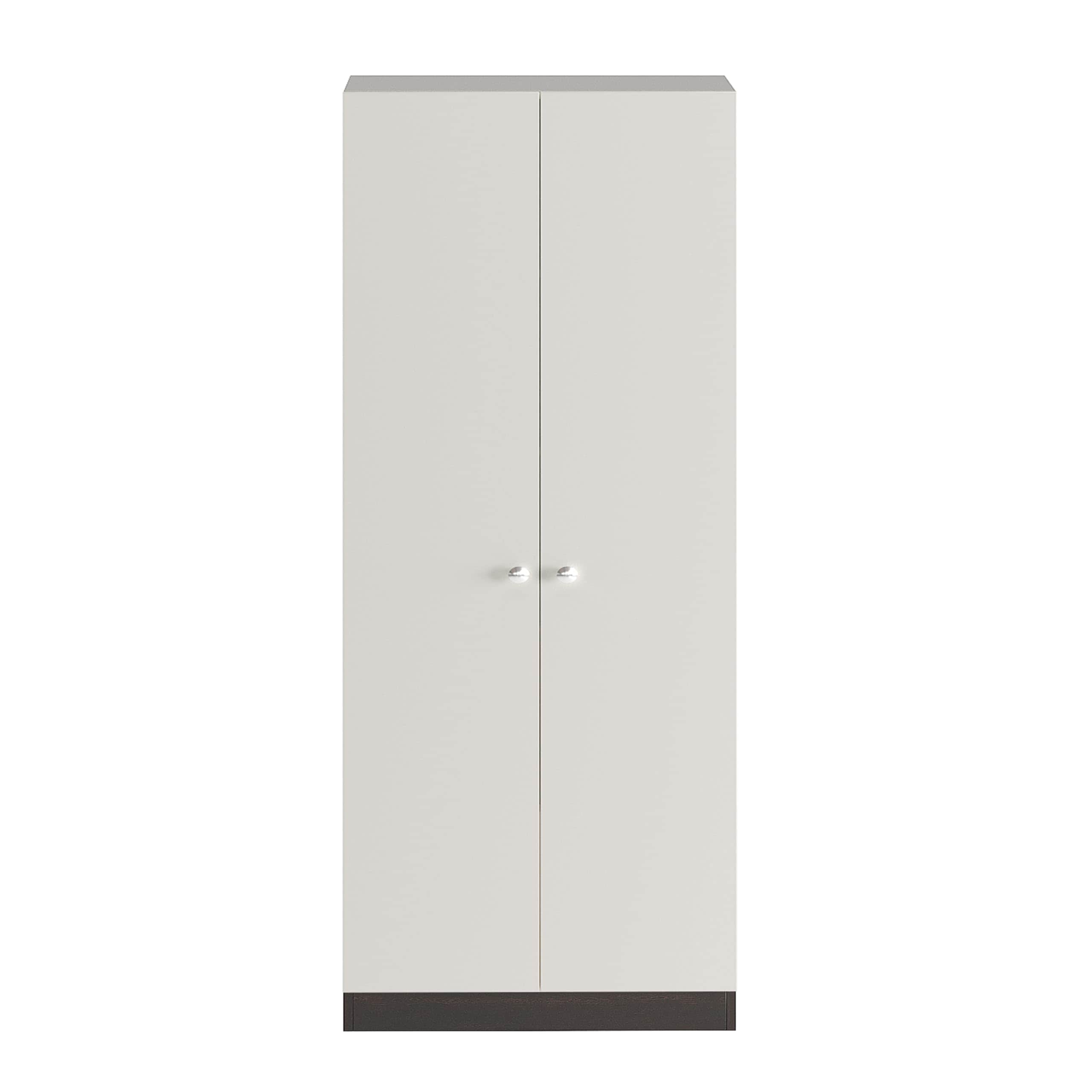 Fanciable Engineering Wood 2 Door Wardrobe Almirah for Clothes (Wenge & White) - right_view