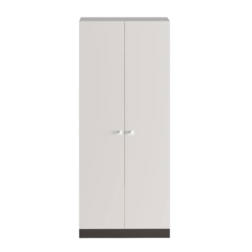 Fanciable Engineering Wood 2 Door Wardrobe Almirah for Clothes (Wenge & White)
