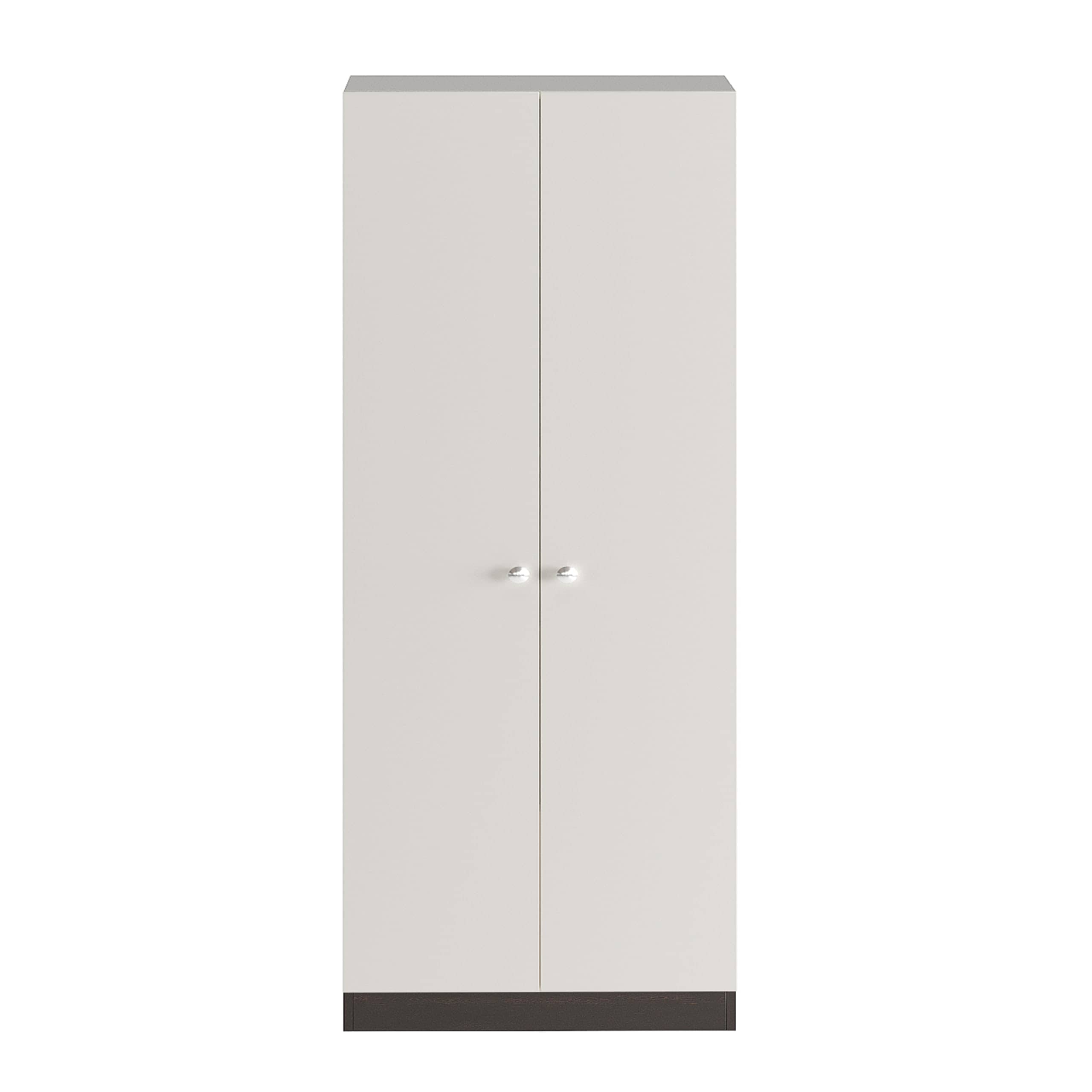 Fanciable Engineering Wood 2 Door Wardrobe Almirah for Clothes (Wenge & White)