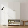YSH Engineered Wood Wardrobe Almirah for Clothes with 2 Doors & Open Shoe Rack (White) - photo