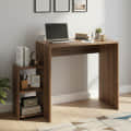 Austin Engineered Wood Study Table with Side Storage Shelves (Exotic Teak) - photo