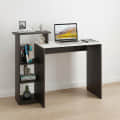 Austin Engineered Wood Study Table with Side Storage Shelves (Wenge & White) - right_view