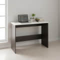 Boris Engineered Wood Study Table (Wenge & White) - front_view
