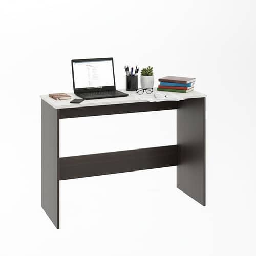 Boris Engineered Wood Study Table (Wenge & White)