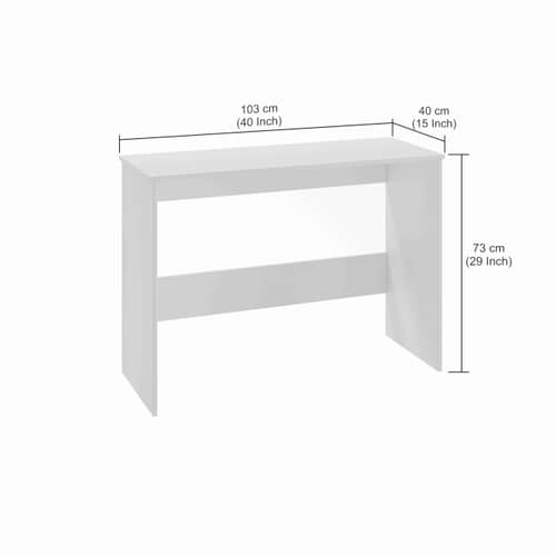 Boris Engineered Wood Study Table (Wenge & White)