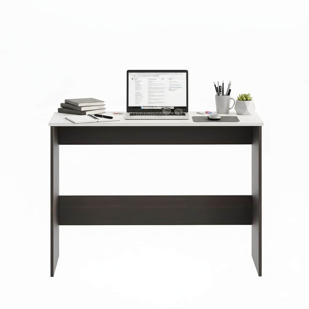 Boris Engineered Wood Study Table (Wenge & White) - right_view