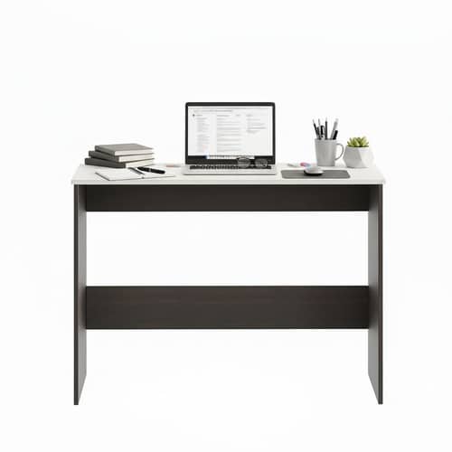 Boris Engineered Wood Study Table (Wenge & White)