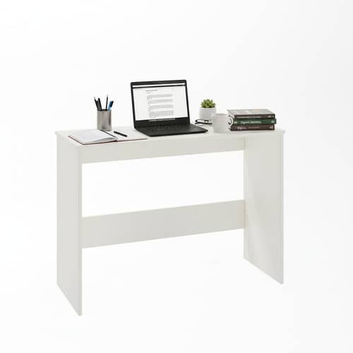 Boris Modern Engineered Wood Study Table (White)